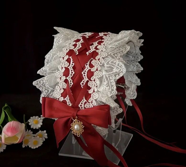 Детска коледна рокля със лента за коса