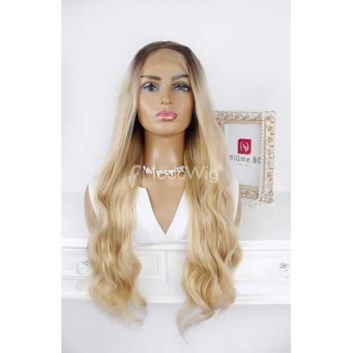 Дълга руса на вълни лейс фронт перука Летисия