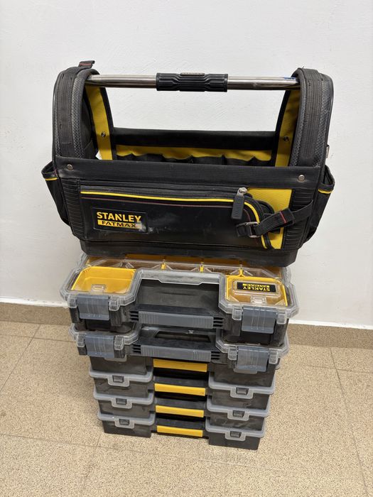 Set depozitare scule STANLEY FATMAX – geantă + organizatoare modulare
