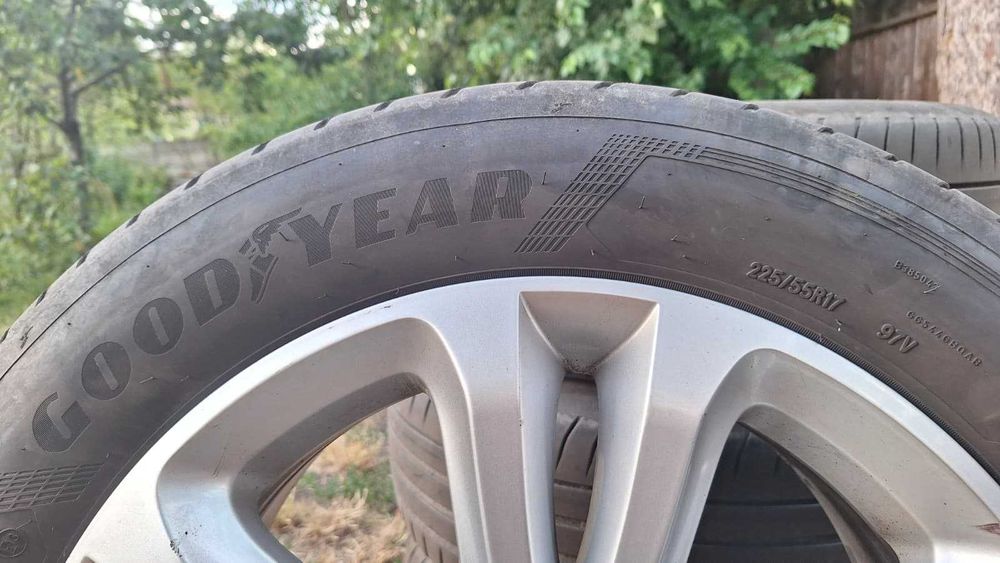 OFERTA! Set 4 Jante Aliaj 17" Originale Citroen C5 / Peugeot 508 /407/ 607, 5x108 + Anvelope Vara Goodyear DOT 2023