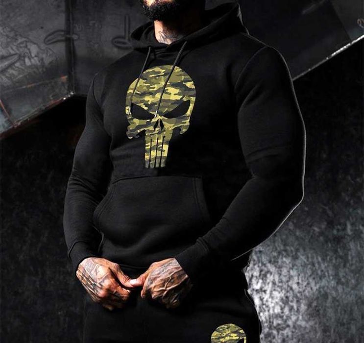 СУПЕР КАЧЕСТВО! Суичъри PUNISHER SKULL - камуфлаж, тип Hoodie.