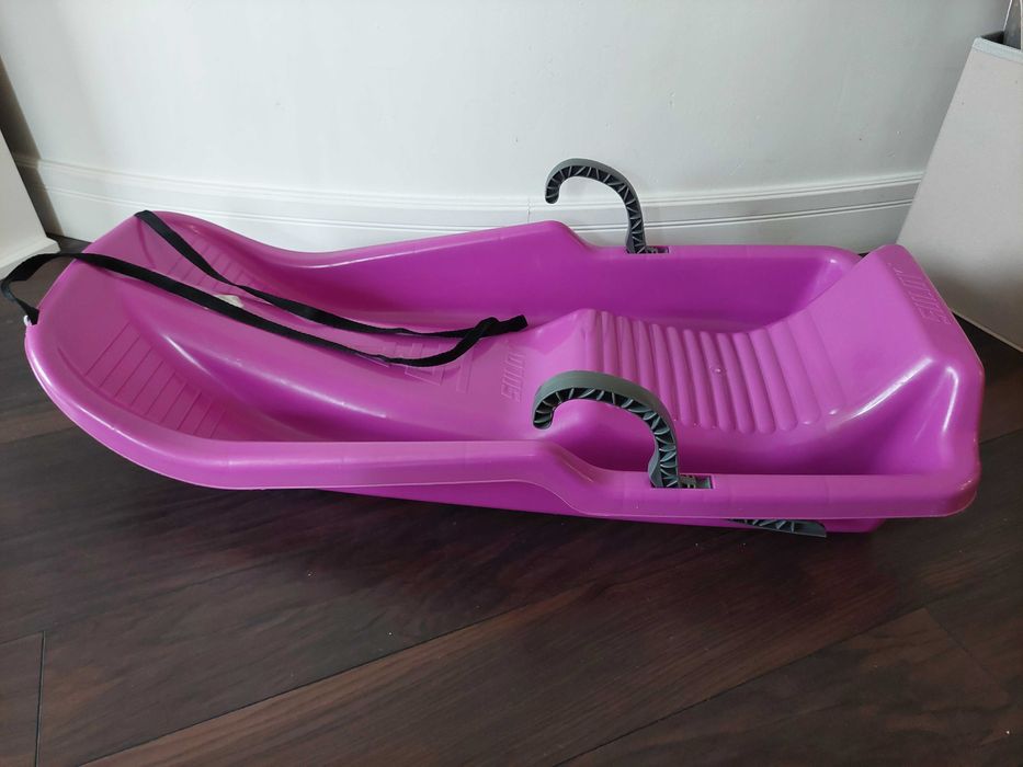 Детска шейна със спирачки 82 cm/39 cm - лилава, почти нова