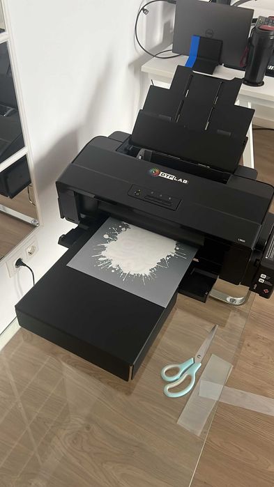 Vand imprimanta Epson L1800 convertita DTF + cuptor