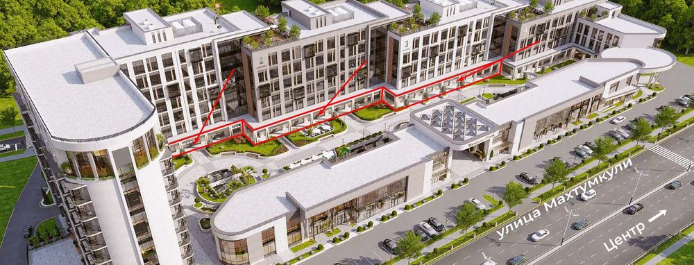 Аренда коммерческого помещения в БЦ, ул Махтумкули, Яшнабадский район