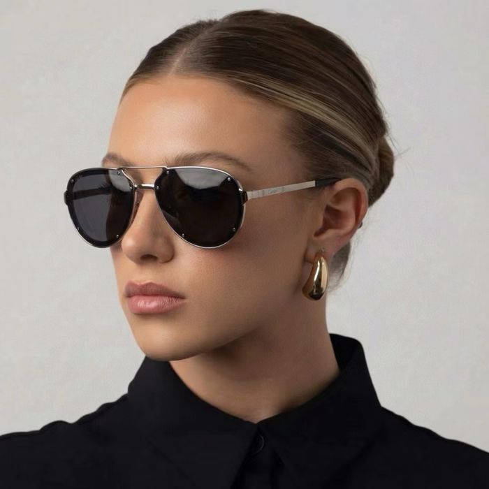 Ochelari de Soare Cartier CT0195S Noi Full Box Santos De Cartier [Verificare Colet]Silver