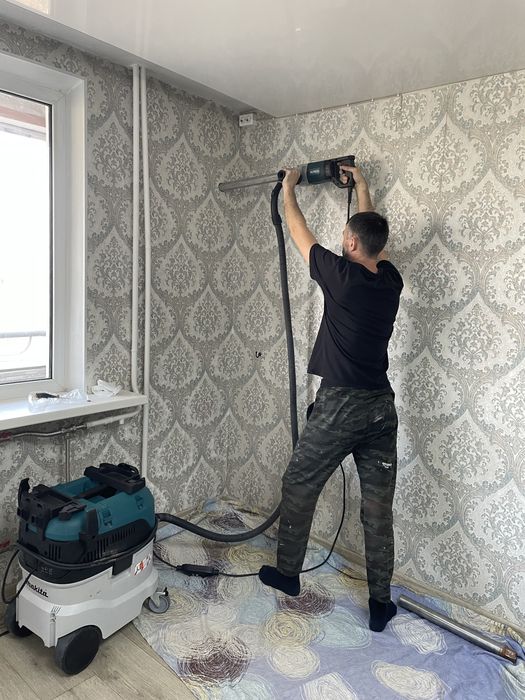 Установка кондиционера, без пыли, с пылесосом.