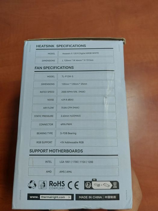 Cooler cpu cu afisaj temp Thermalright Assasin x 120 digital Argb,sh