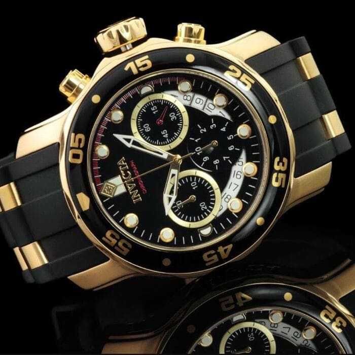 Мужскиие часы Invicta 6981 Pro Diver Quartz 48 мм Gold б/у..
