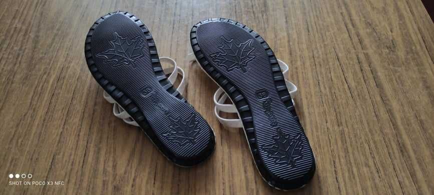 Нови бели чехли №38 ,ортеза за коляно