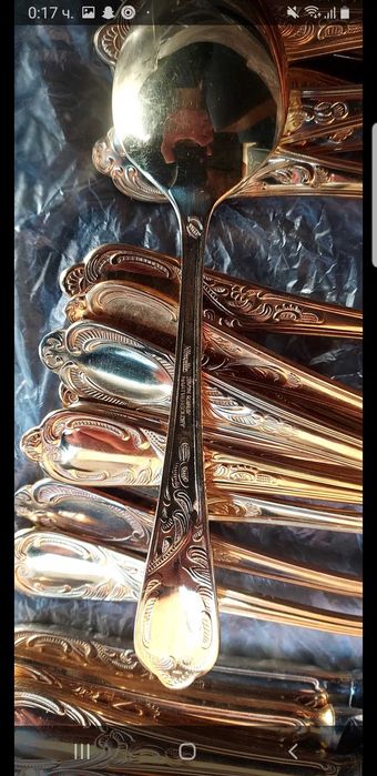 Прибори с твърдо златно покритие 48бр