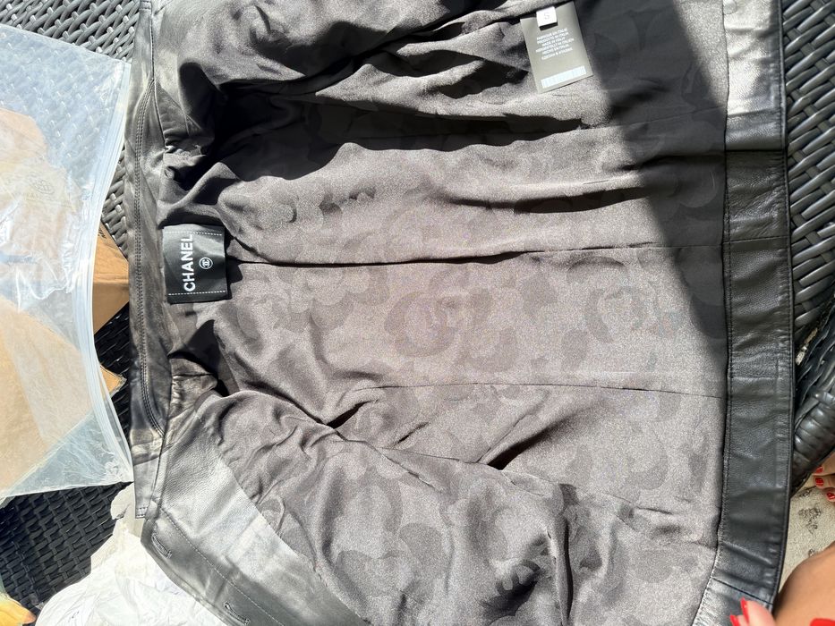 Chanel geaca autentica piele naturală