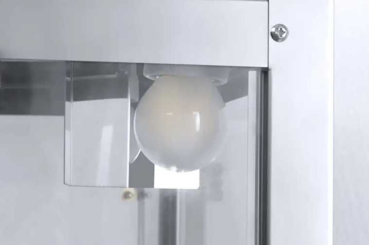 Aparat electric  pentru popcorn, 1.44 kW, roșu-argintiu, capac negru