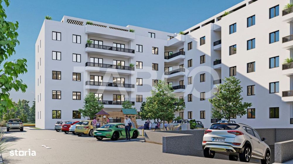 Apartament decomandat 3 camere 2 bai 83 mpu 2 balcoane Sibiu Rahovei