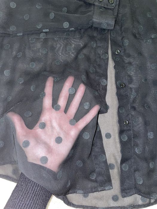 Прозрачна черна риза