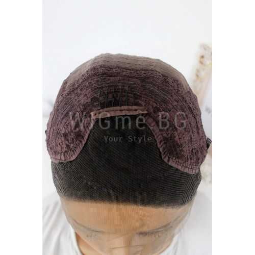 Дълга права сребриста лейс фронт перука Айлин