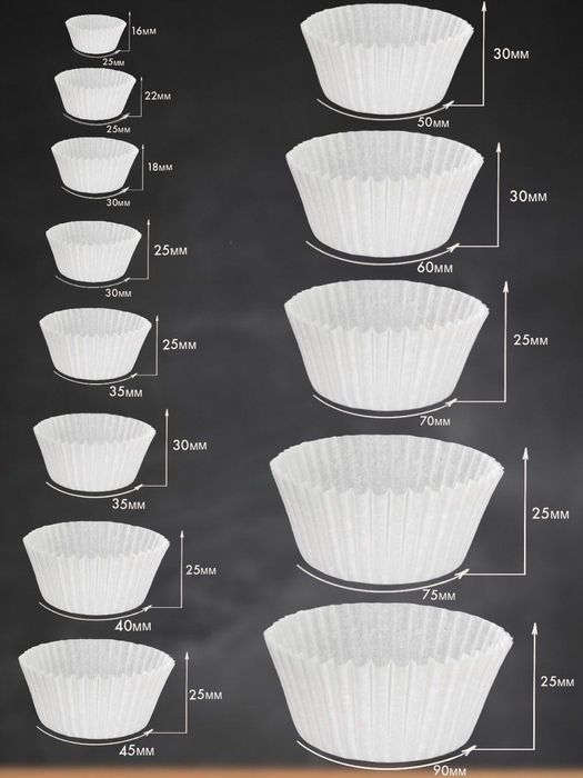 Бумажные формы для выпечки кексов, маффинов, бисквита