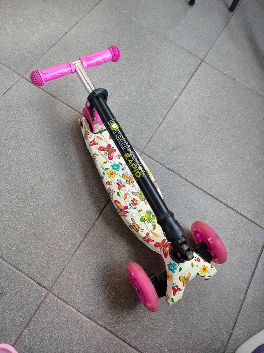 Сгъваема тротинетка Lorelli - Rapid, pink butterfly