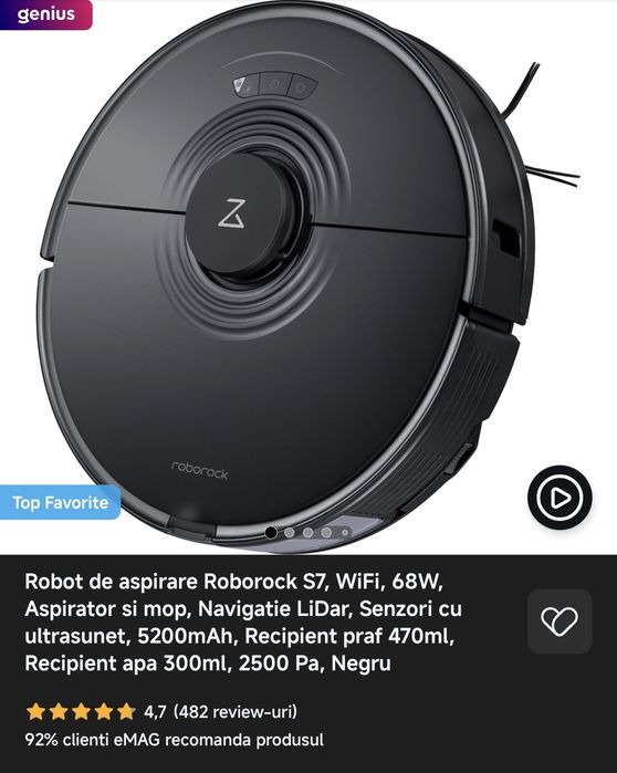 Roborok s7 puțin folosit