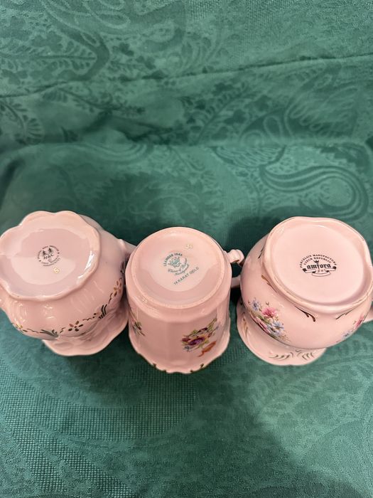 Чешки розов порцелан-големи чаши мъг за кафе, чай и Royal Dux Bohemia