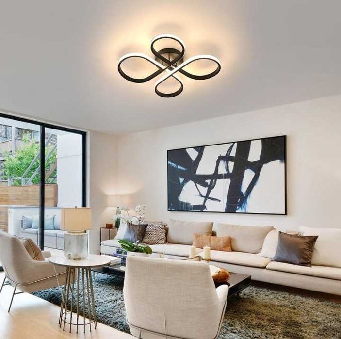 LED лампа Mckalen - 58W, 52 см  дизайн на детелина, акрил, 5000K