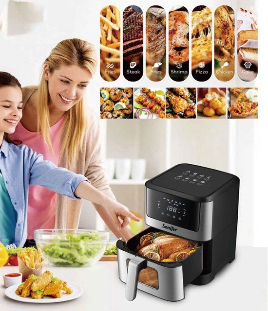 Аэрогриль Фритюрница Мультиварка Sonifer sf-1017 Air Fryer aerogril