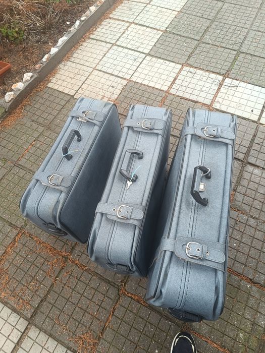 3 куфара от естествена кожа