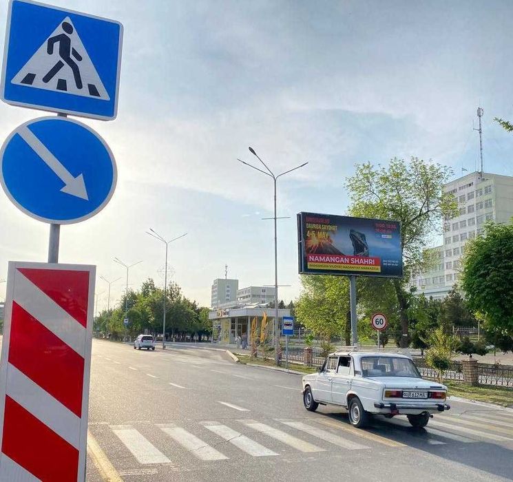 Bilbord, Led ekranlarda reklama — Jizzax • Реклама на билбордах