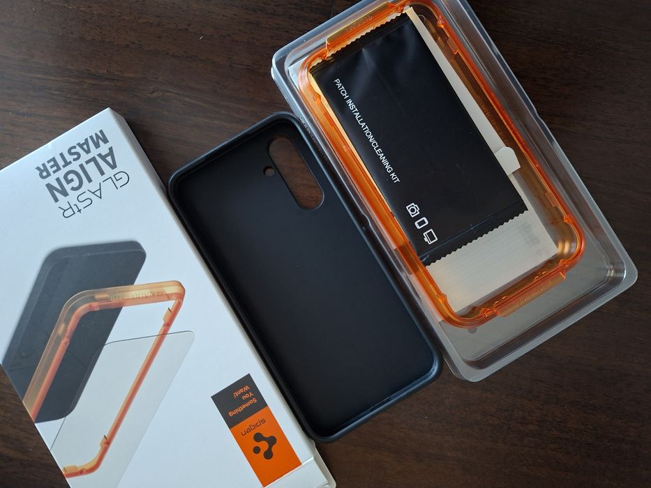 Folie sticla Spigen și husa Nillkin pt Samsung A54