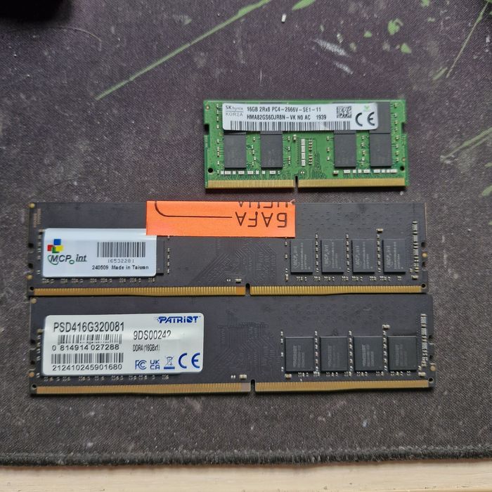 Ddr4 для пк и ноутбука каждая по 16гб 2666мгц
