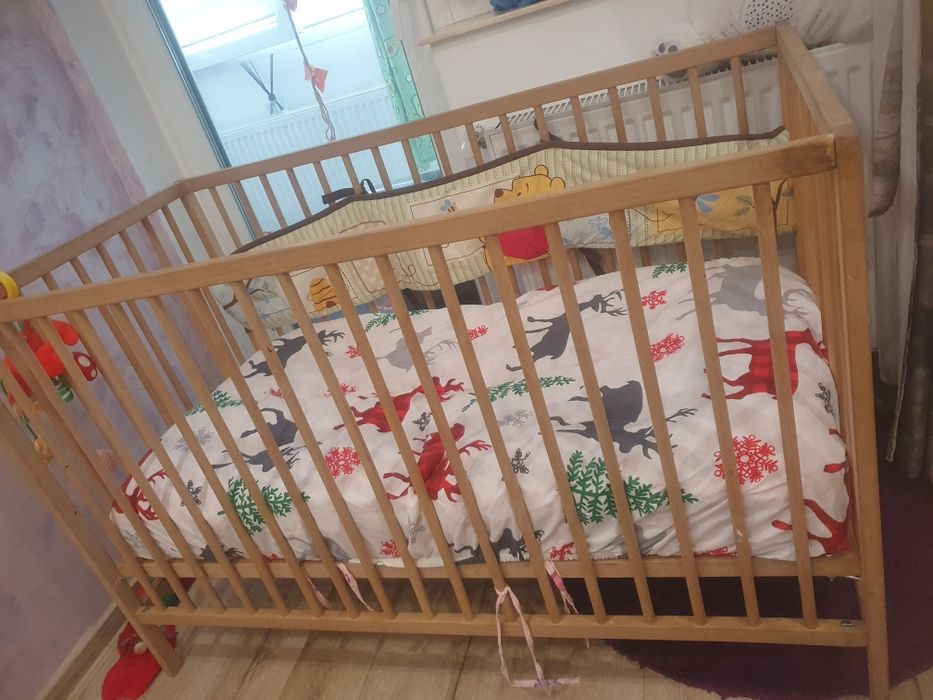 Patut lemn cu saltea