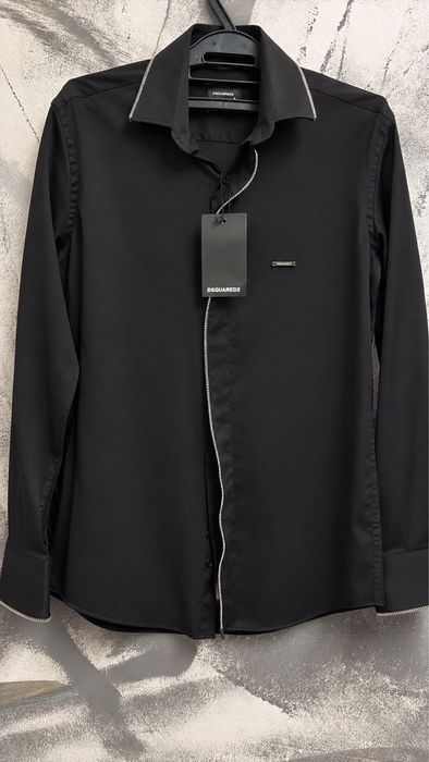 Camasa dsquared alba si neagra