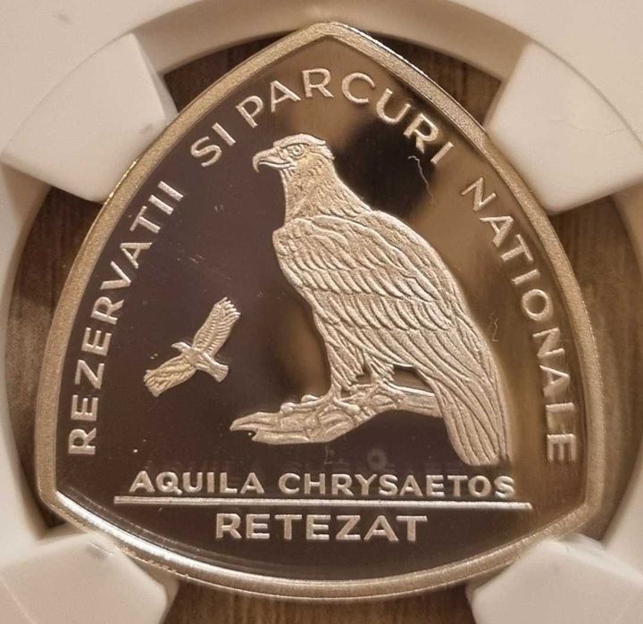 Set 3 monede 50 lei argint BNR Rezervatii si parcuri nat gradate NGC