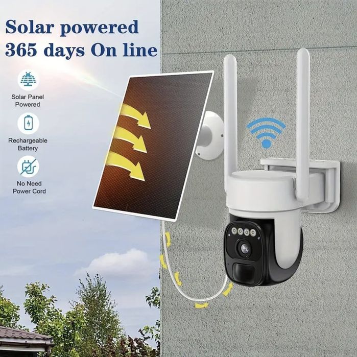 Camera supraveghere cu wifi sau 4G sim acumulator  panou solar ip