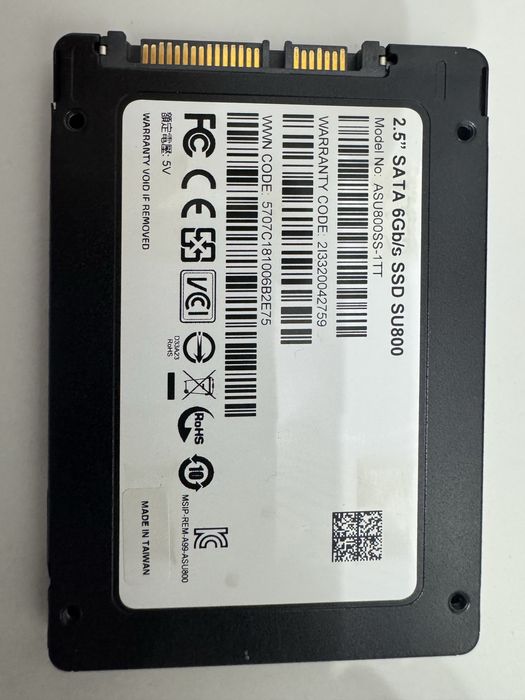 HDD WD 1TB, Segate 2TB/ SSD Adata 1Tb, Kingston 480gb