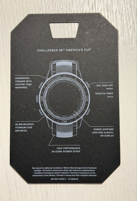 Smartwatch Garmin MARQ Captain American Magic Edition | Titan + Safir | Cutie completă | 3 brățări