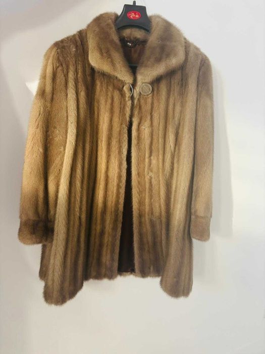 Vand haina de blana naturala, nurca, 3/4, Blancris, marimea 46