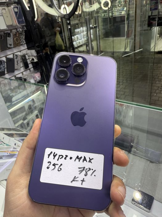iPhone 14pro Max 256 78% karobkasi bor
