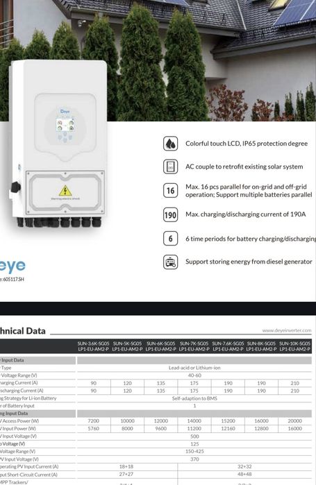 Инвертор DEYE SUN6K SG03 -EU