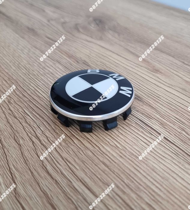 Капачки за джанти BMW 56мм черно бели G серия комплект 4бр