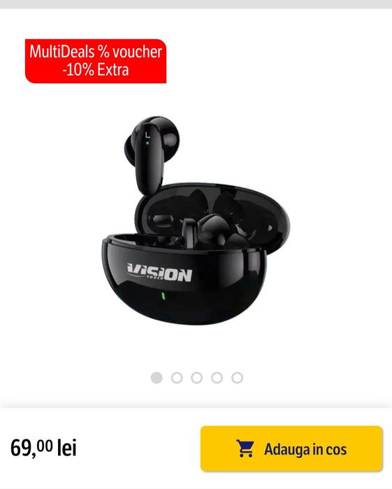 Căști True Wireless Vision Touch