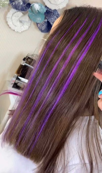 Наращивание волос, цветные пряди