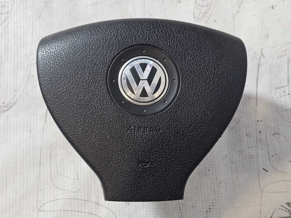Airbag volan Volkswagen Tiguan 5N / Golf 5 / Jetta 3 / Passat B6 2007-2011 2010 2.0 TDI Cod OEM: 6071053C03, 6071053, 1K0880201 (5E3)
