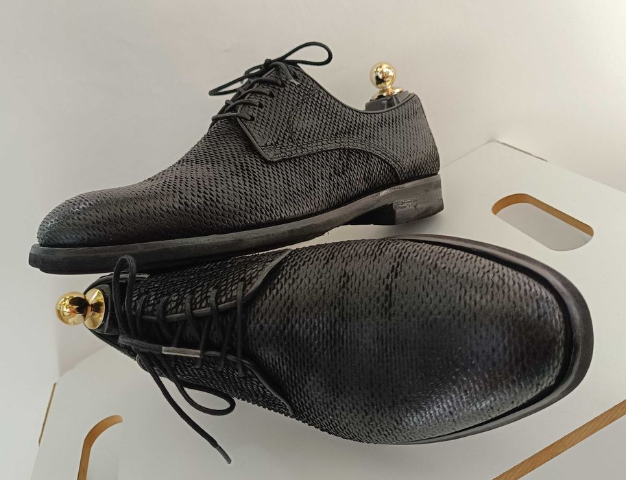 Pantofi derby 40 40.5 de lux lucrati Lagerfeld piele naturala nappa