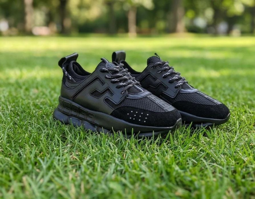 Adidasi Versace Chain Negru - Unisex