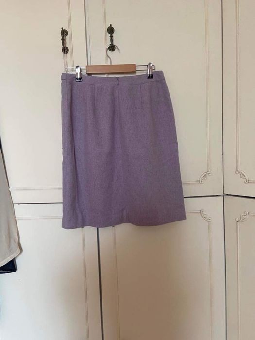 Лилава вълнена пола Ann Taylor LOFT