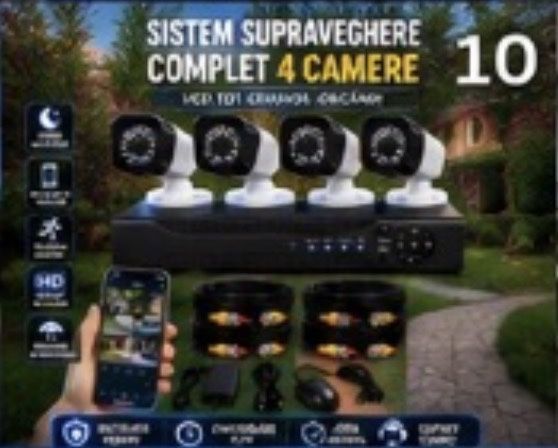 Vindem si Montam Camere Supraveghere Video KIT Complet 4/8/12 CAMERE