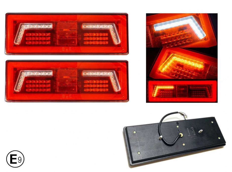 К-кт LED ЛЕД Светодиодни Стопове, Стоп Е-Мark Неон Ефект 12V-24V
