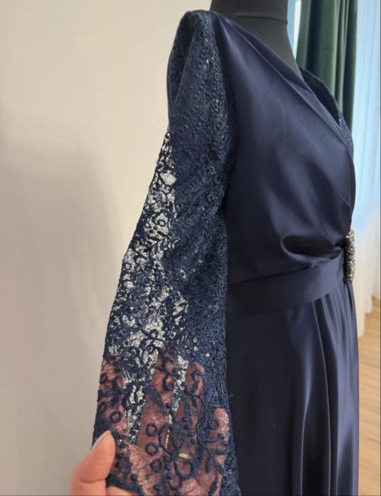 Rochie lunga bleumarin