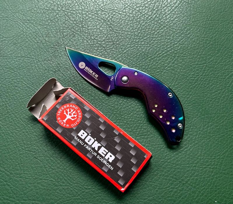 Уникално Малко Сгъваемо Ножче Нож Хамелеон пеперуда Boker ножка