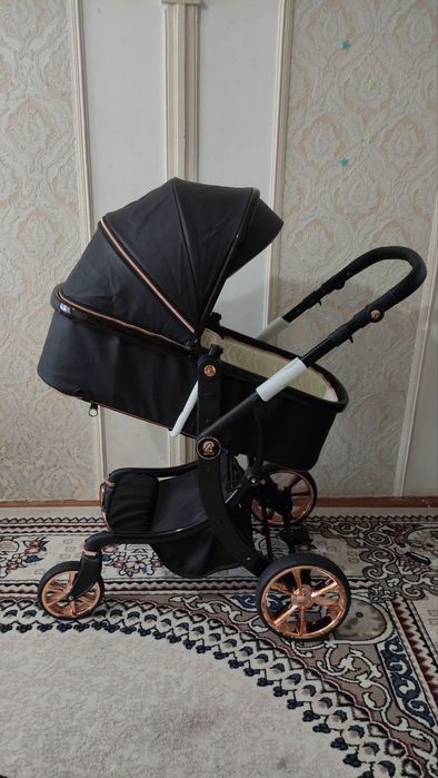 Коляска Kolyaska yangi New lux  2 в1 кожанный зима-лето